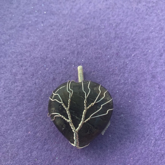 Wire Wrapped Labradorite Stone Pendant - Picture 1 of 3